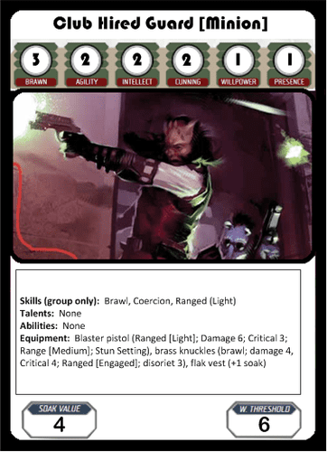 NPC Cards | Star Wars: Edge of the Empire Core Rulebook | RPGGeek
