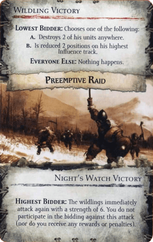 Preemptive Raid Followed By A King Beyond The Wall Boardgamegeek