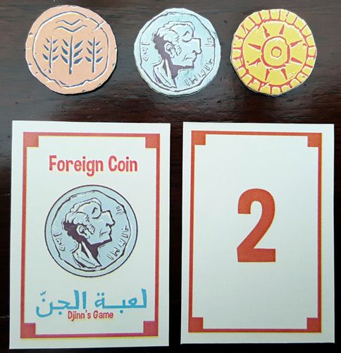 The coins and foreign coin cards