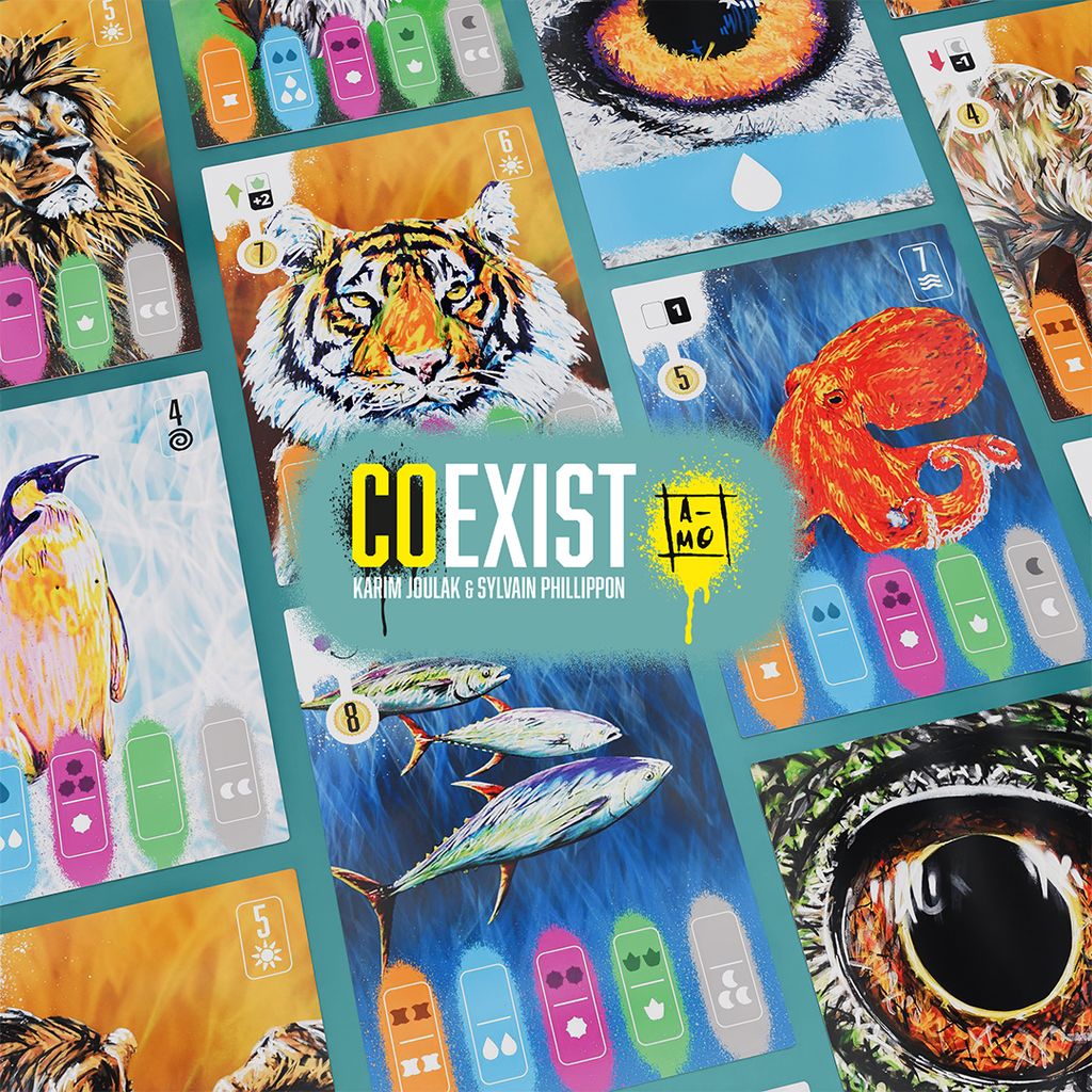 Coexist는 프랑스 거리 예술가 A-MO의 수십 점의 그림을 선보입니다.