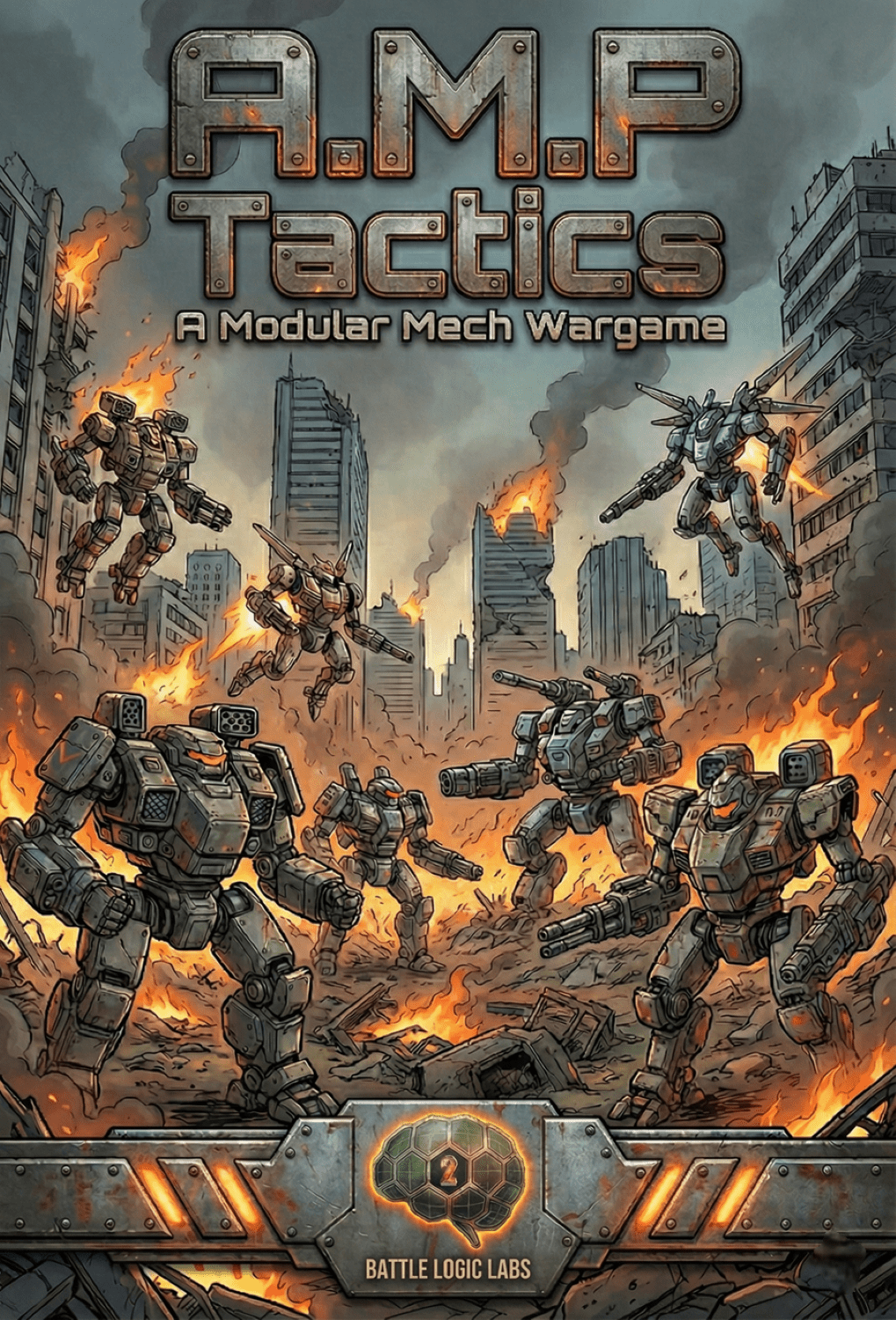Cover art for A.M.P Tactics: A Modular Mech Wargame