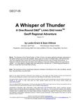 RPG Item: GEO7-05: A Whisper of Thunder