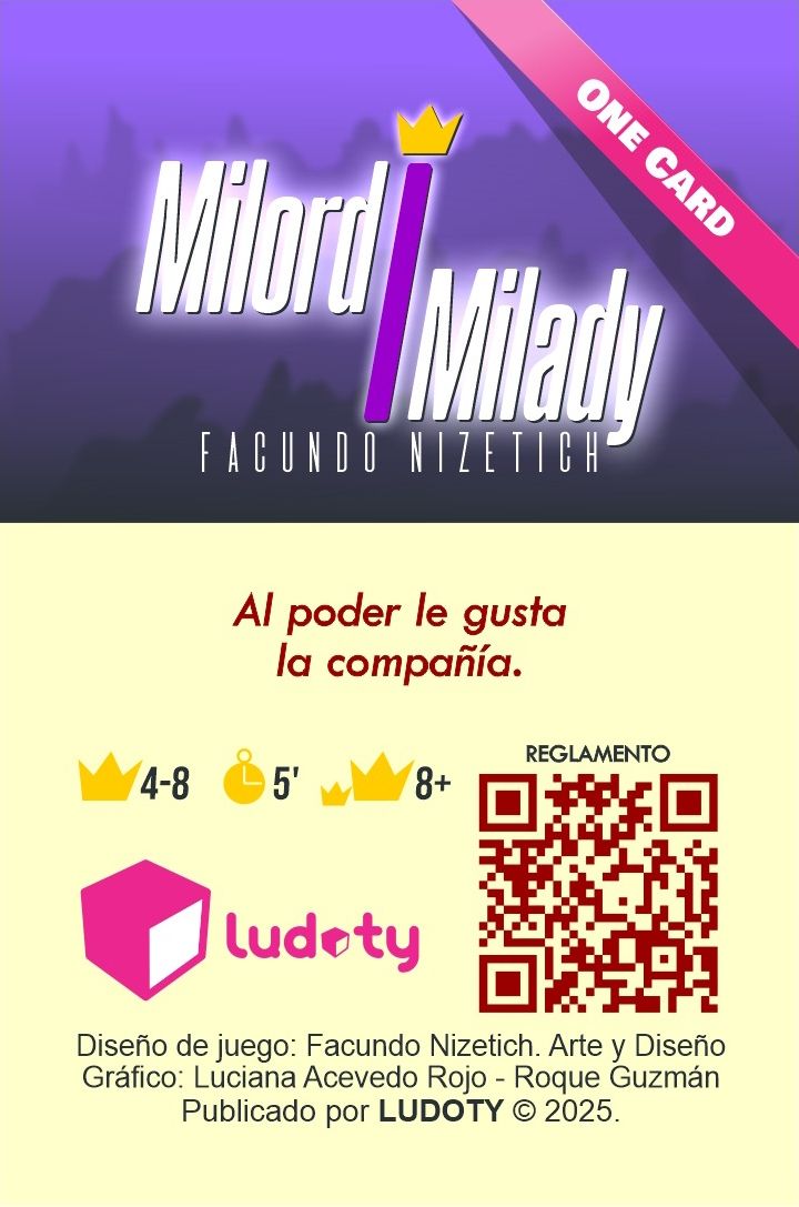 Cover art for Milord / Milady: One Card