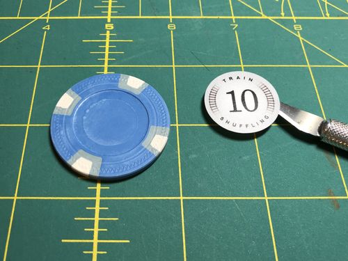 Train Shuffling poker chip label design journal | BoardGameGeek