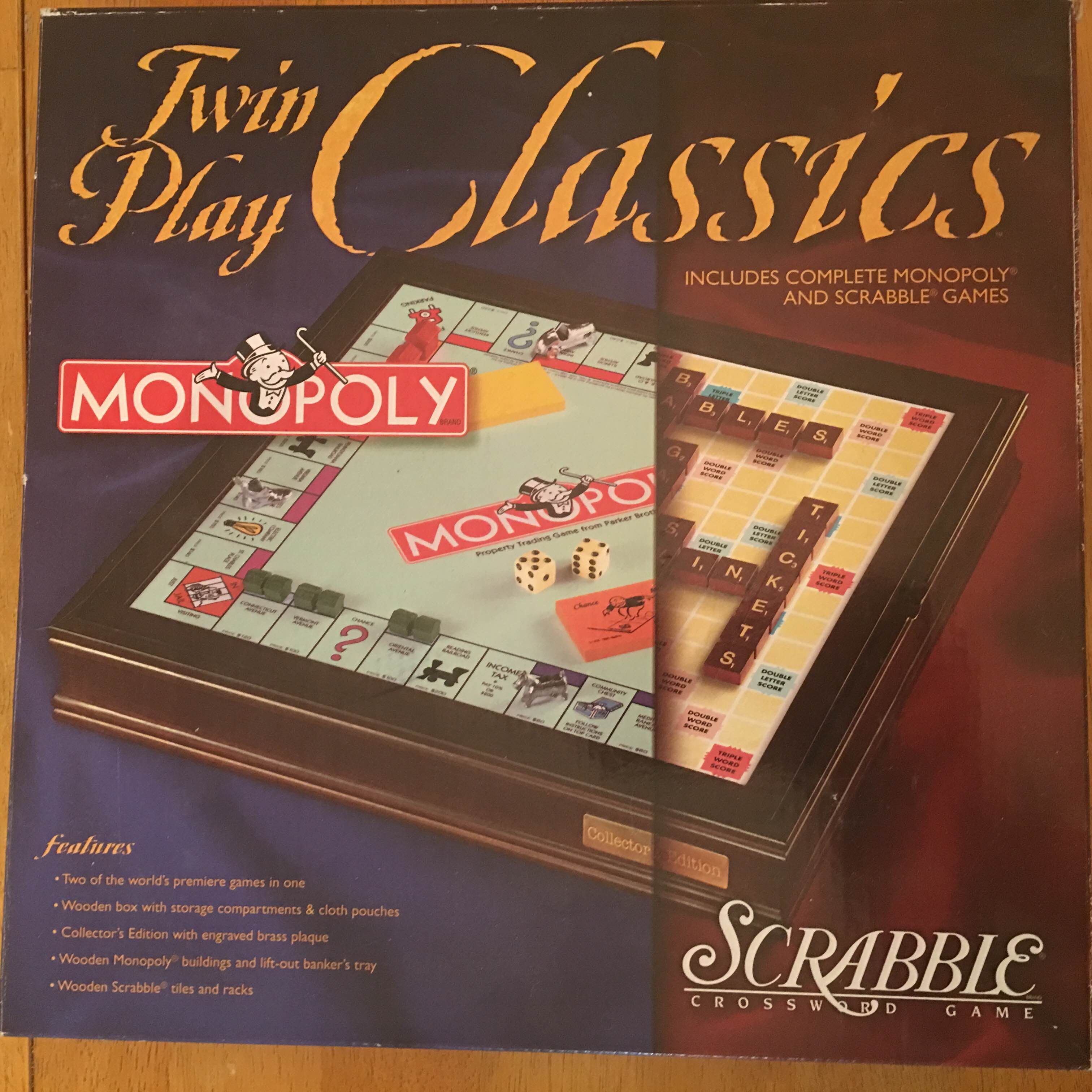 Twin Play Classics: Monopoly and Scrabble doboz