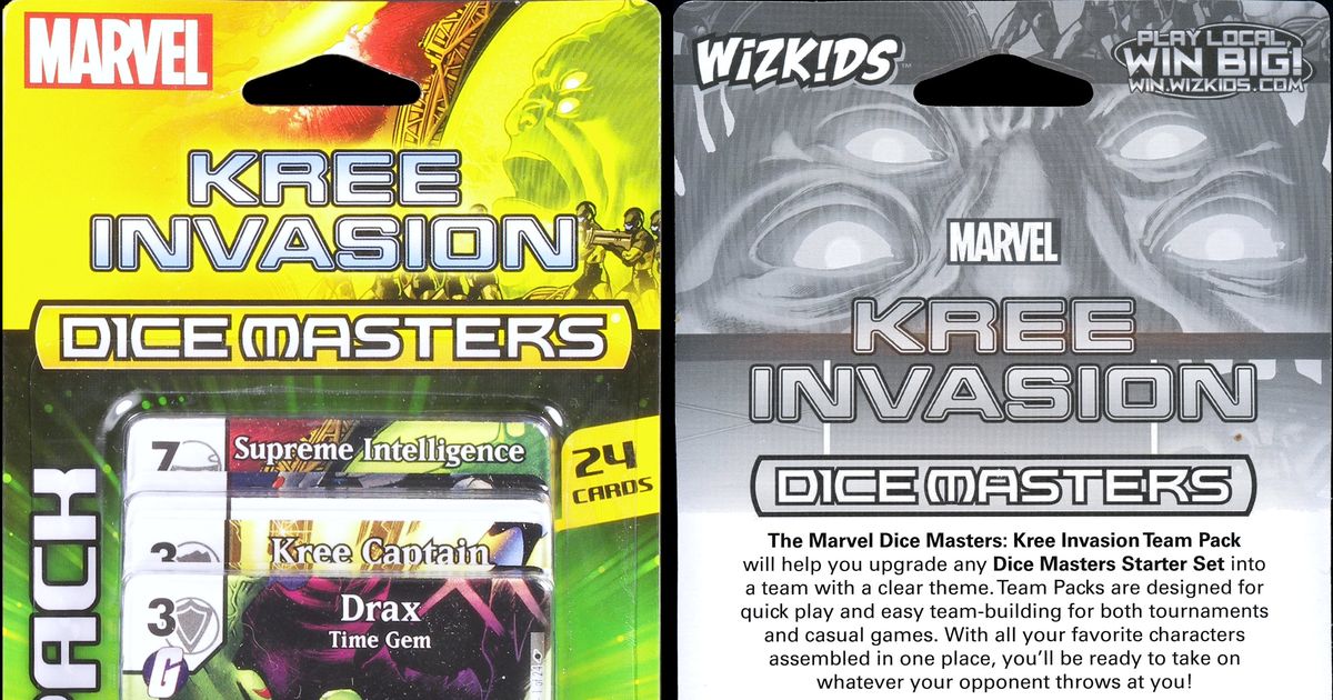 Marvel Dice Masters Kree Invasion Team Pack – Strategiespiel Mit Würfeln & Karten