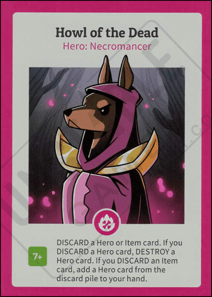 Here to Slay: Howl of the Dead mini and promo card