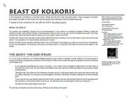 RPG Item: Beast of Kolkoris