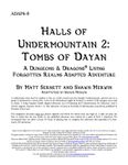 RPG Item: ADAP4-8: Halls of Undermountain 2: Tombs of Dayan