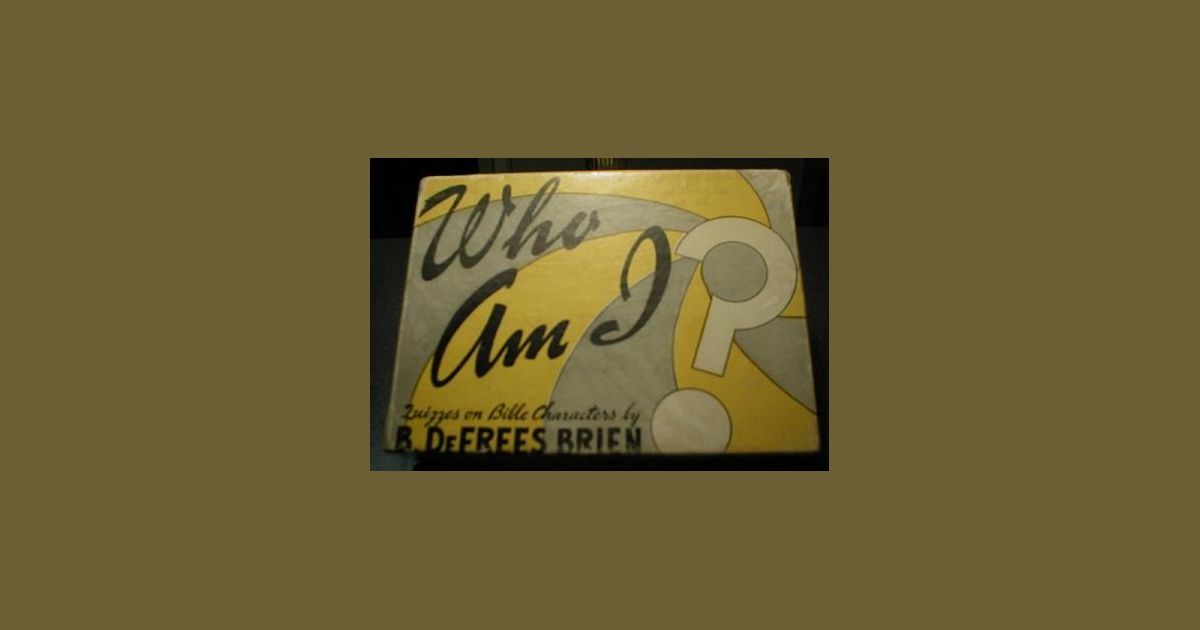 Who Am I? Bible Game Board Game BoardGameGeek