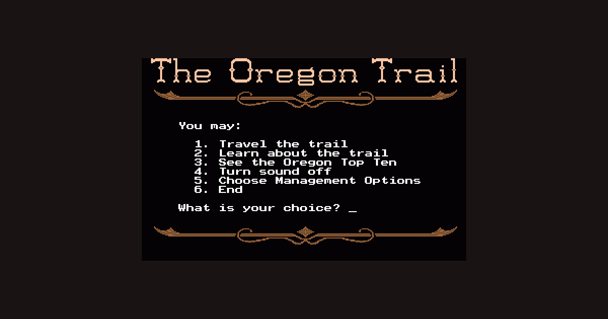 The Oregon Trail (1971) Video Game VideoGameGeek