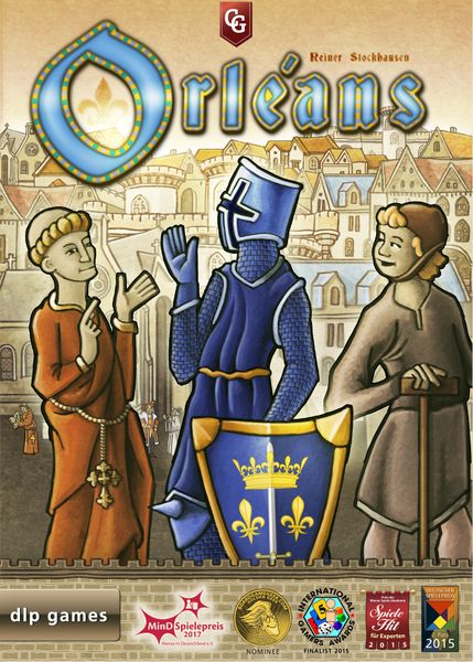 Orléans, Capstone Games / dlp games, 2021 — front cover (image provided by the publisher)