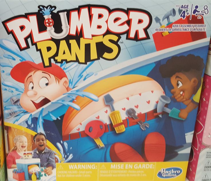 Hasbro Gaming Plumber Pants Game for Kids Ages 4 & Up 