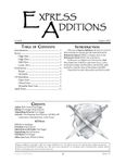 Issue: Express Additions (Issue 1 - Aug 2007)