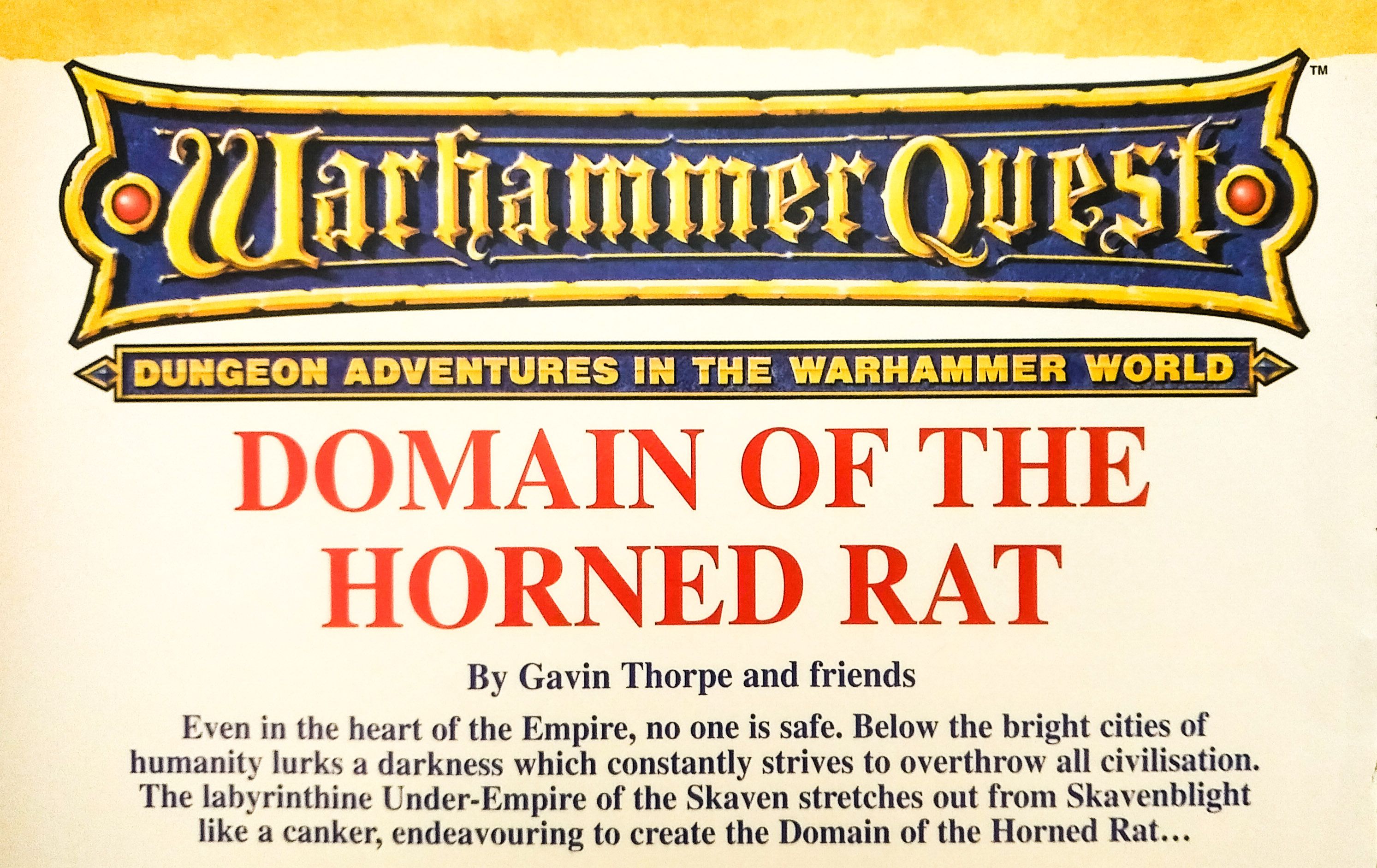 Coperta Warhammer Quest: Domain of the Horned Rat