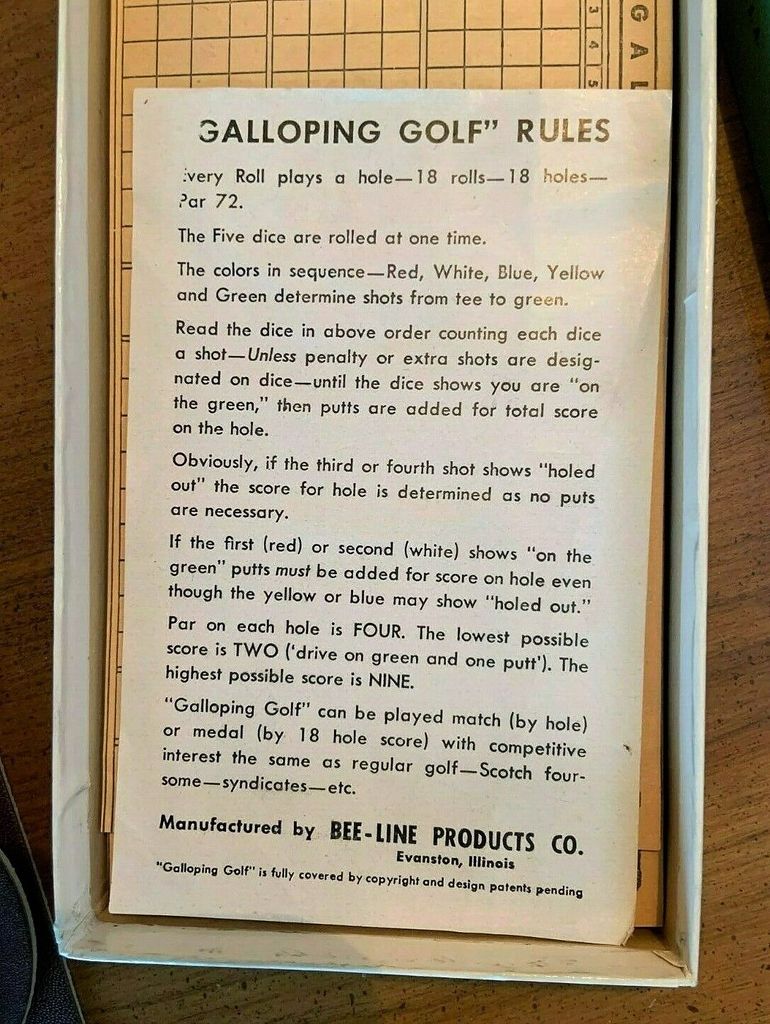 Galloping Golf | Image | BoardGameGeek
