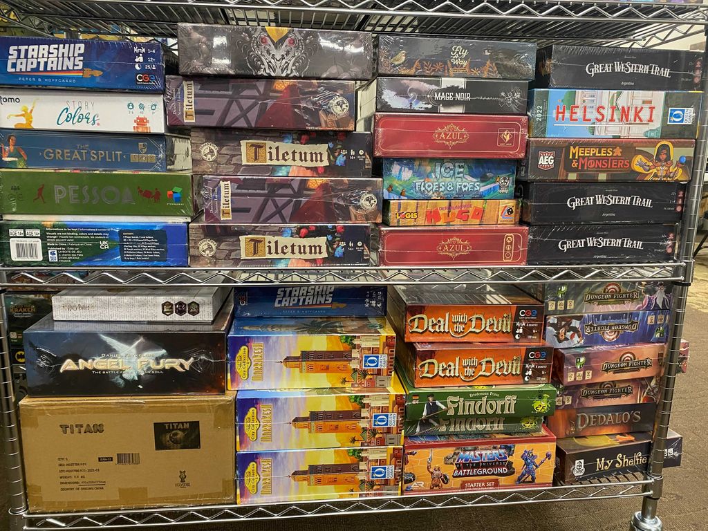 Browse the New Releases on the shelves for BGG.CON 2022