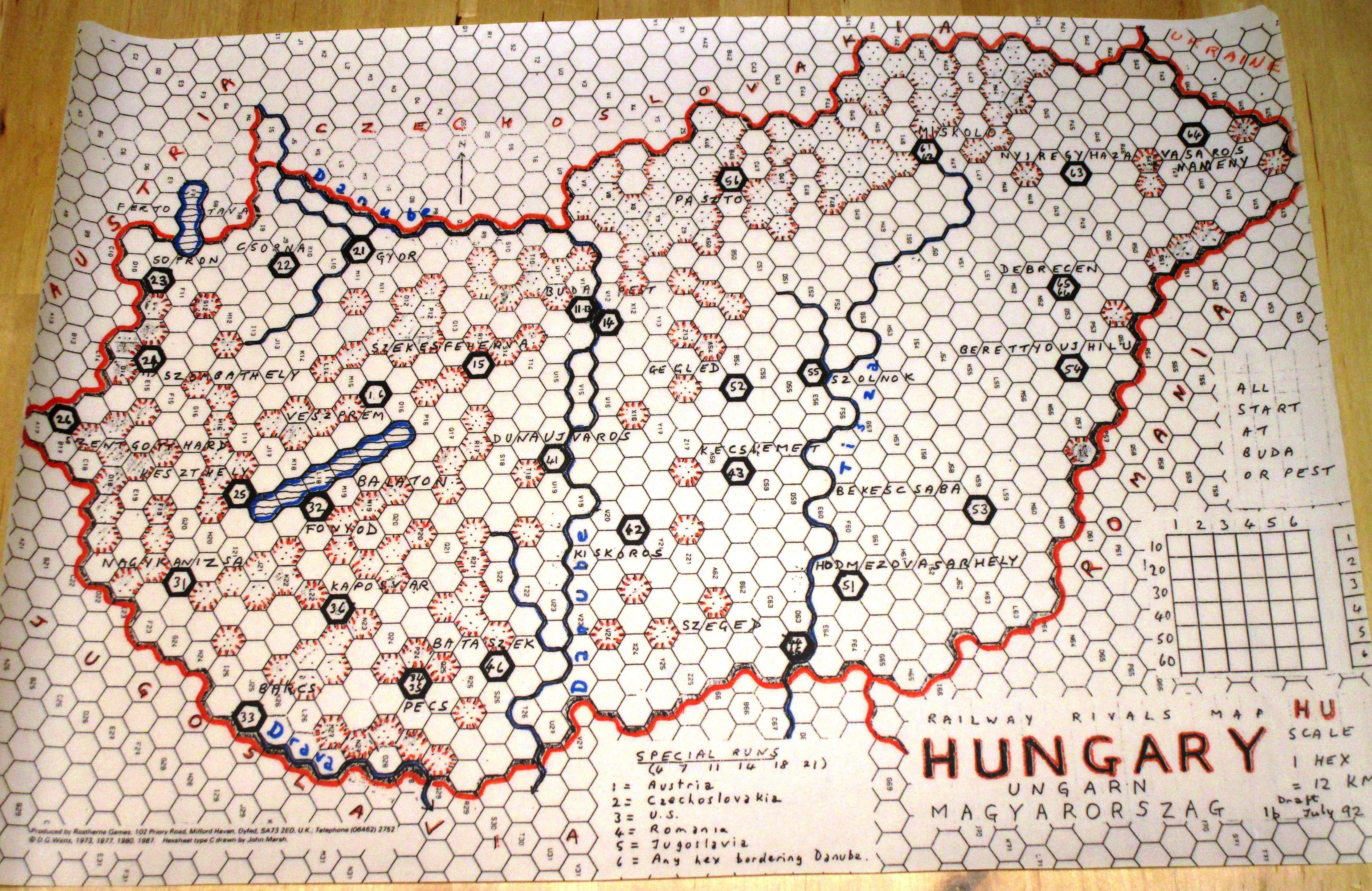 Railway Rivals Map HU: Hungary
