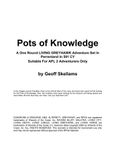 RPG Item: PER1-06: Pots of Knowledge