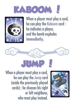 Boom Bokken: "Kaboom" and "Jump" promo cards