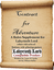 RPG Item: Contract for Adventure