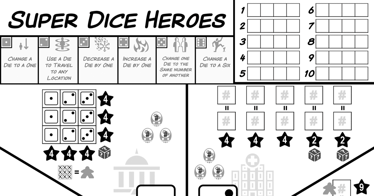 Super Dice Heroes Board Game BoardGameGeek