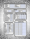 RPG Item: Invulnerable RPG Form-Fill Character Sheet