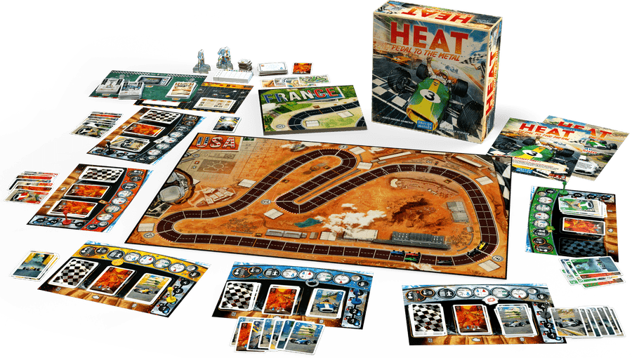 Heat: Pedal to the Metal, Days of Wonder, 2022 — components (image provided by the publisher)