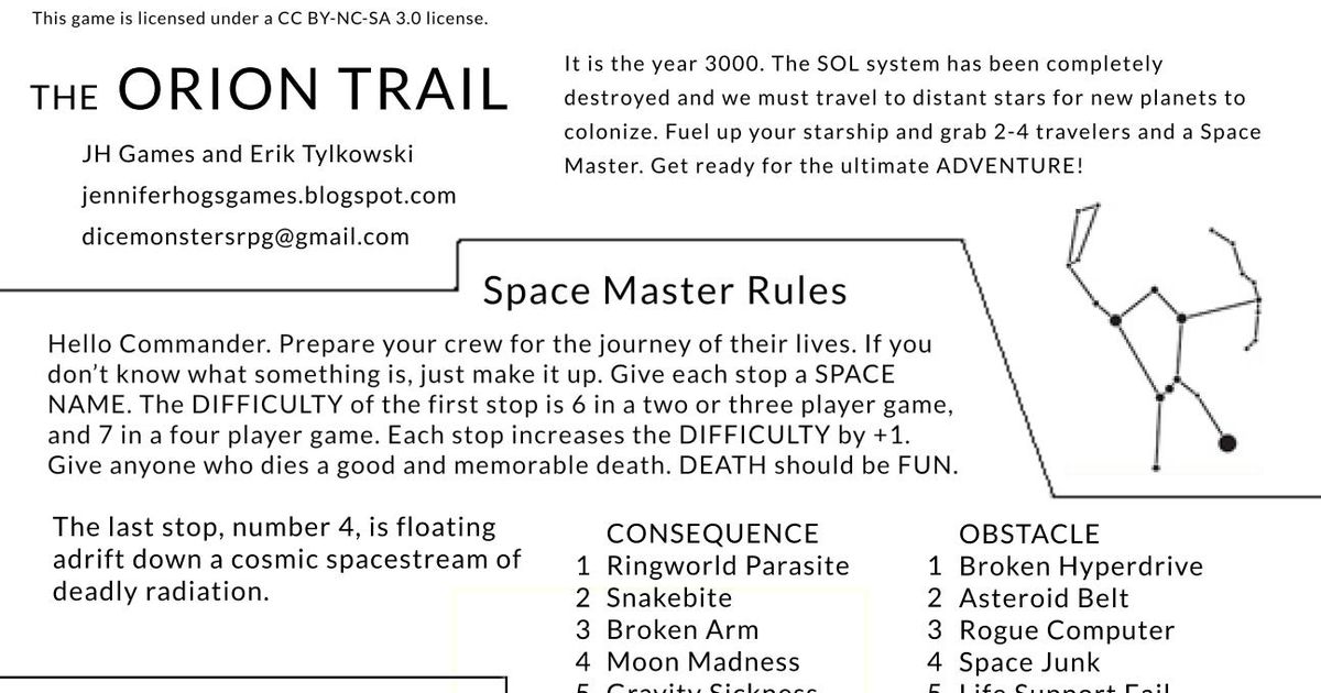 The Orion Trail | RPG Item | RPGGeek