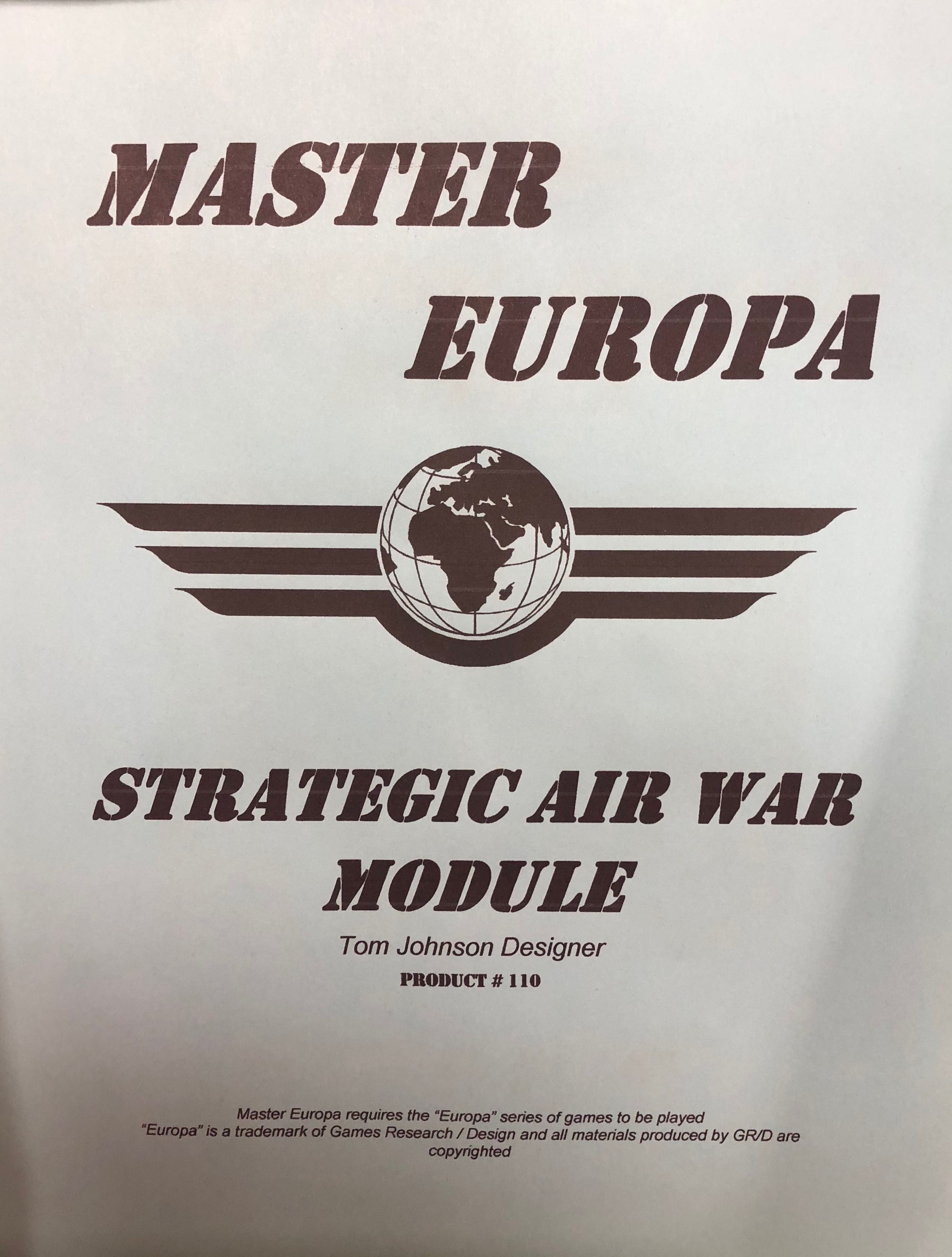 Master Europa 110: Strategic Air War