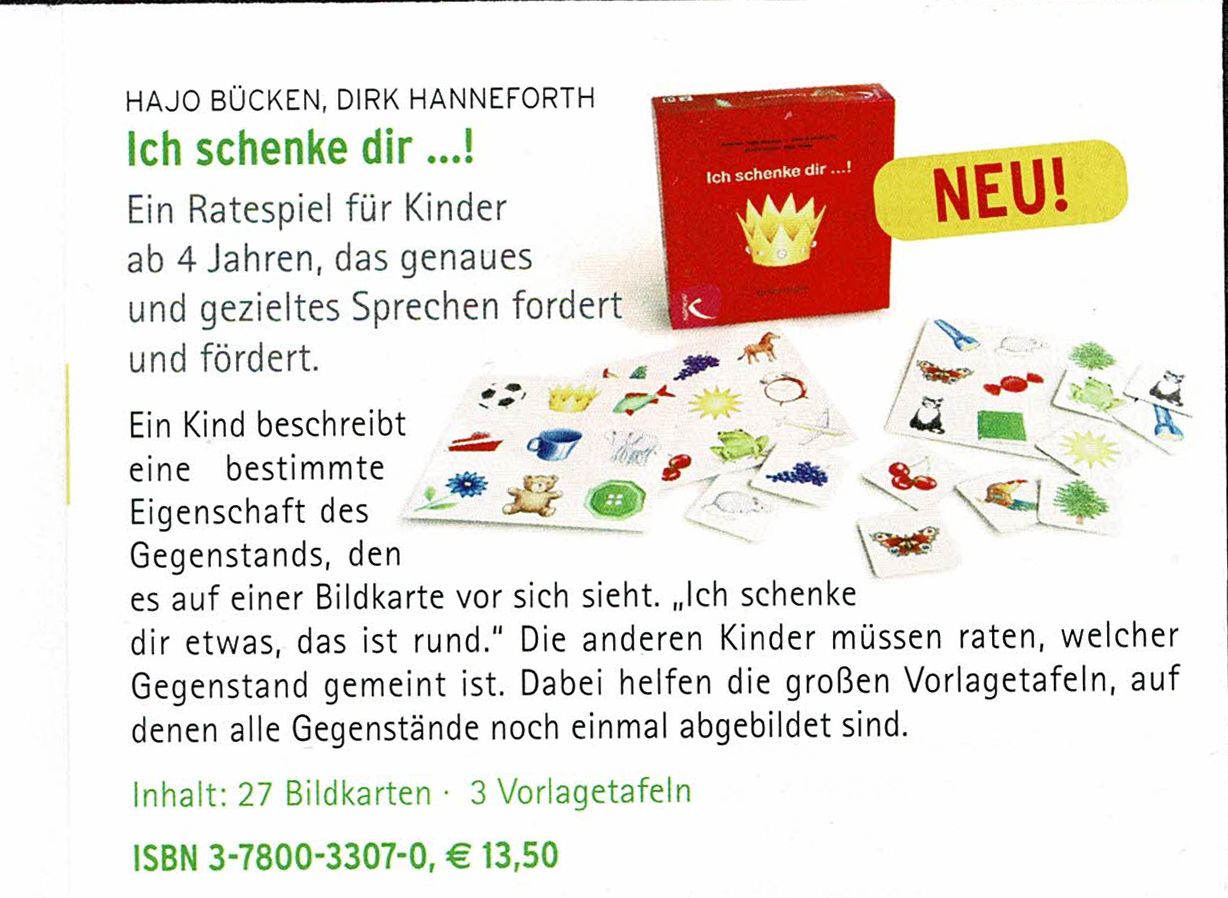 Ich schenke dir ....!