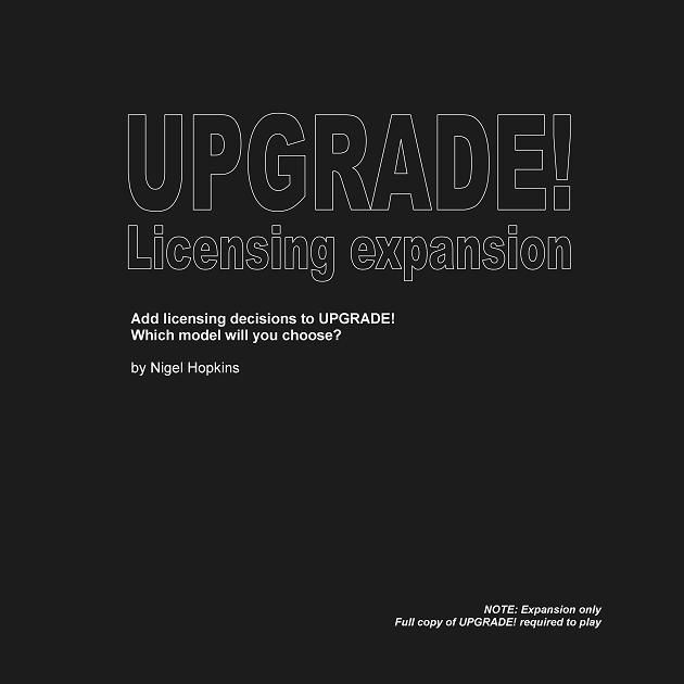 UPGRADE! Licensing expansion