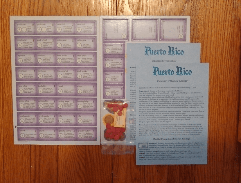 Puerto Rico Expansion II The Nobles Board Game BoardGameGeek
