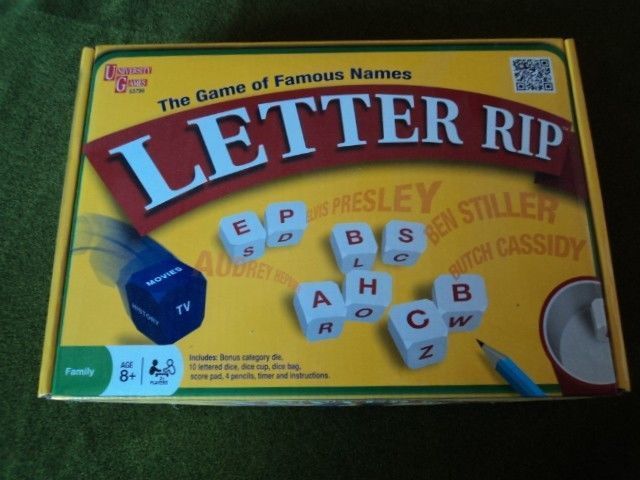 Letter Rip The Game Of Famous Names Board Game Boardgamegeek