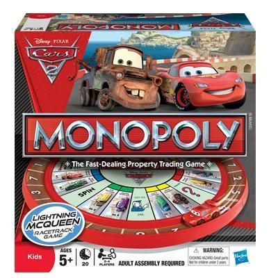 monopoly disney pixar cars 2 edition