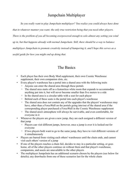 Jumpchain Multiplayer Rpg Item Rpggeek This tag belongs to the fandom category. rpggeek
