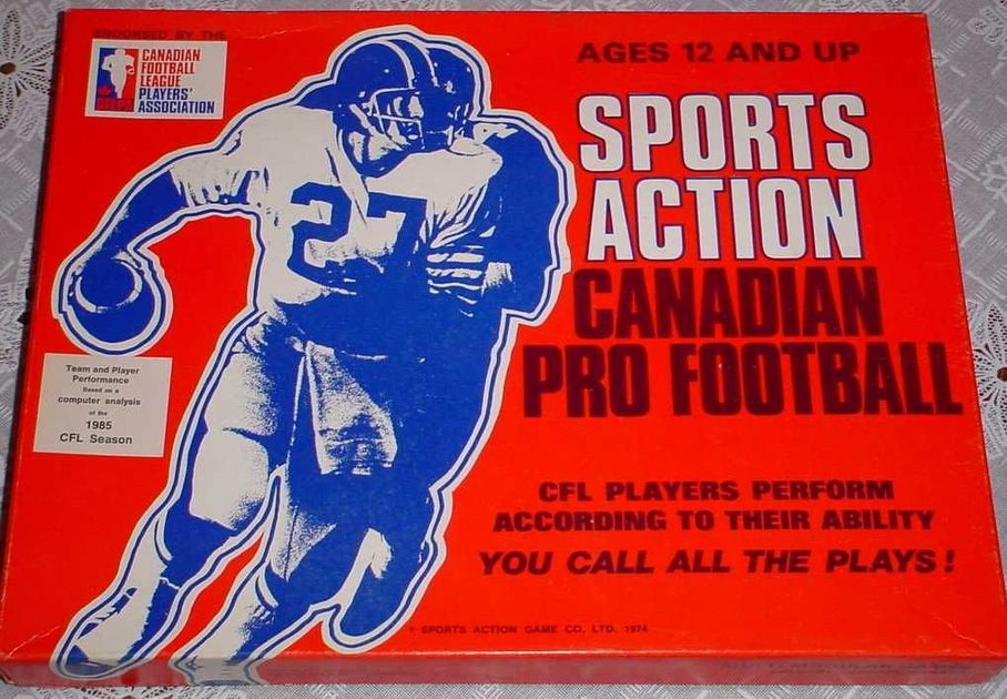 Sports Action Canadian Pro Football Board Game BoardGameGeek