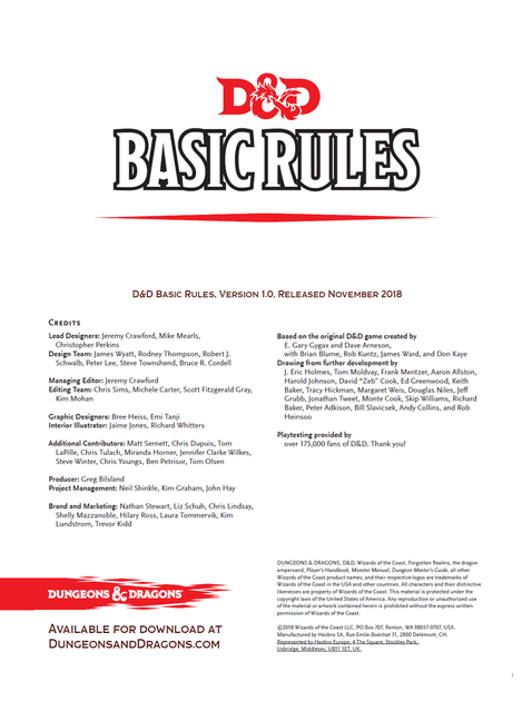 D&D Basic Rules | RPG Item | RPGGeek