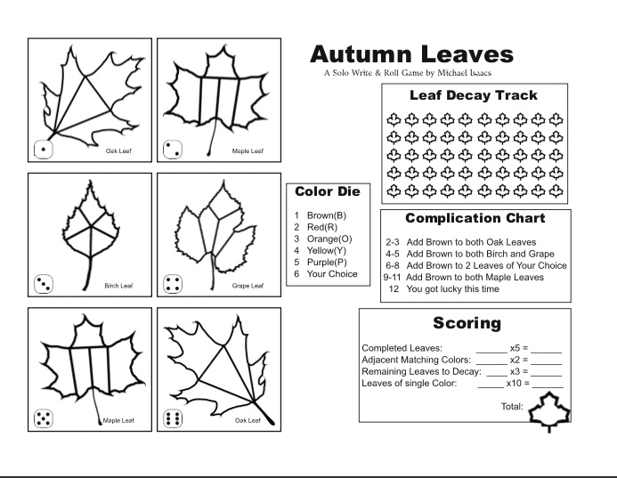 Autumn Leaves Chart