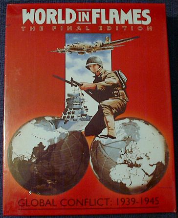 board game world in flames
