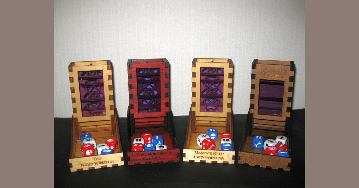 A beautiful Kickstarter Game accessory Unique Dice Towers Japan