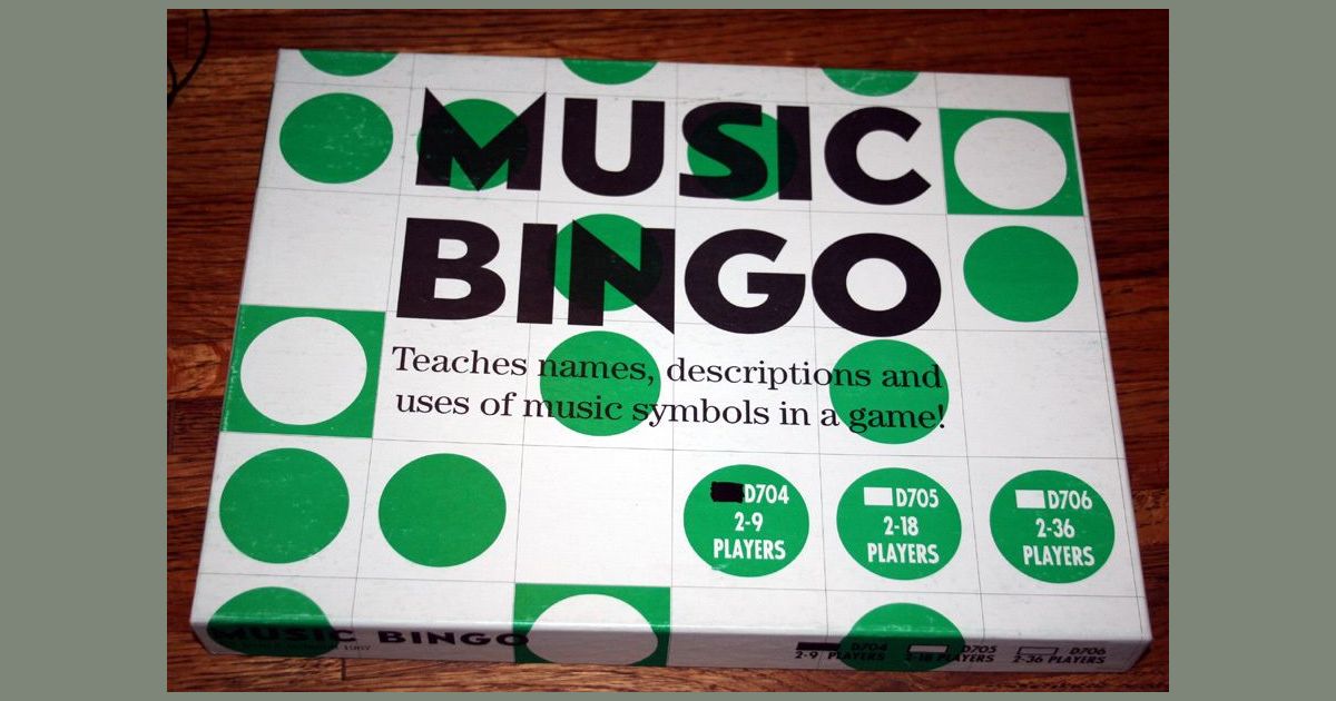 Music Bingo Board Game BoardGameGeek