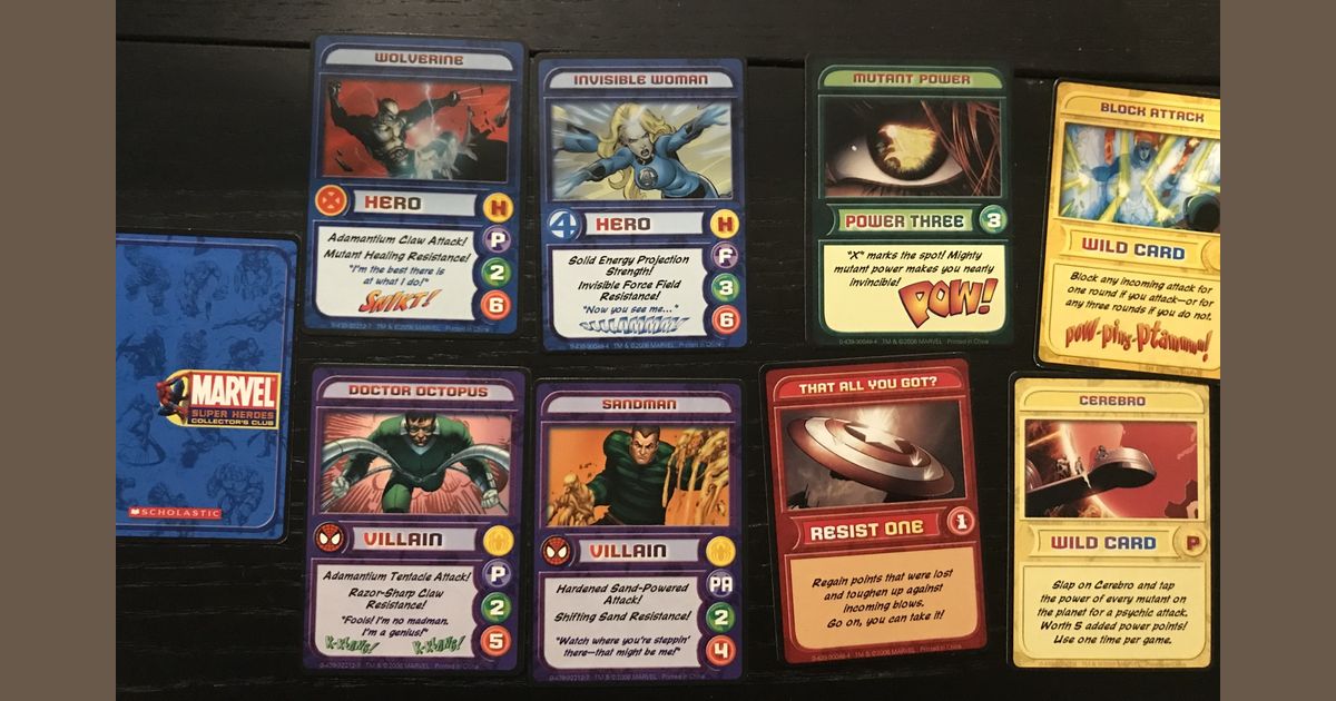 Marvel Super Heroes Collector S Club Trading Cards Board Game