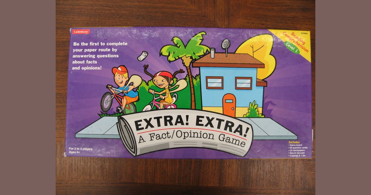 Extra Extra A Fact Opinion Game Board Game Boardgamegeek