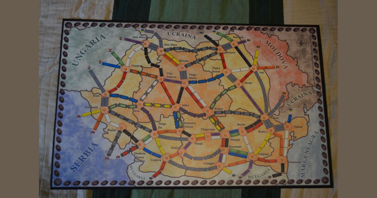 Romania Fan Expansion For Ticket To Ride Europe Board Game