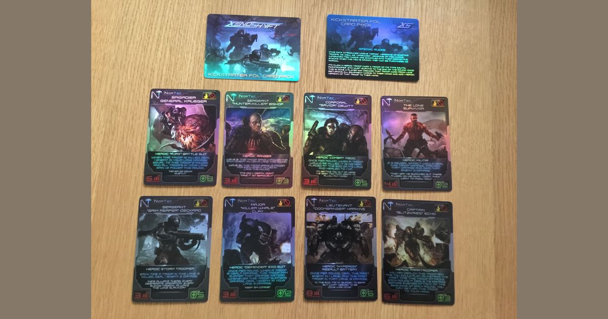 Xenoshyft: Onslaught – Kickstarter Exclusive Card Packs 