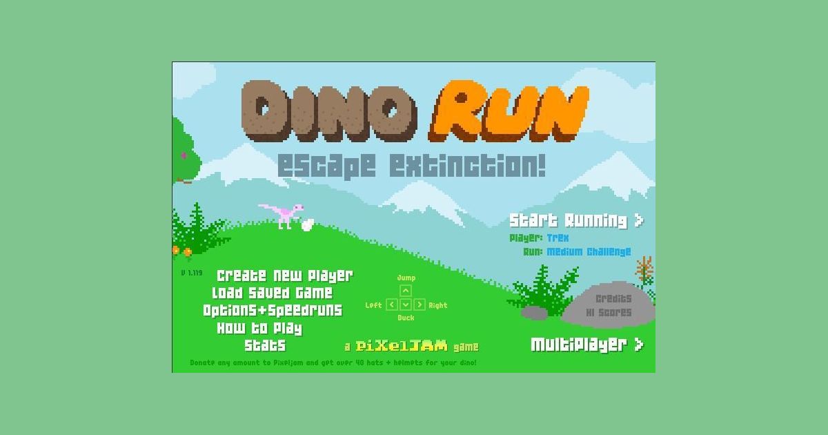 offline dino run game