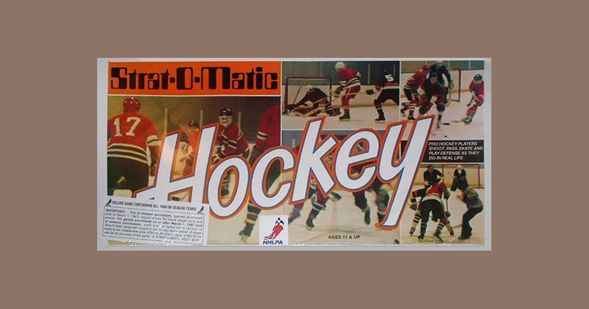 StratOMatic Hockey Board Game BoardGameGeek