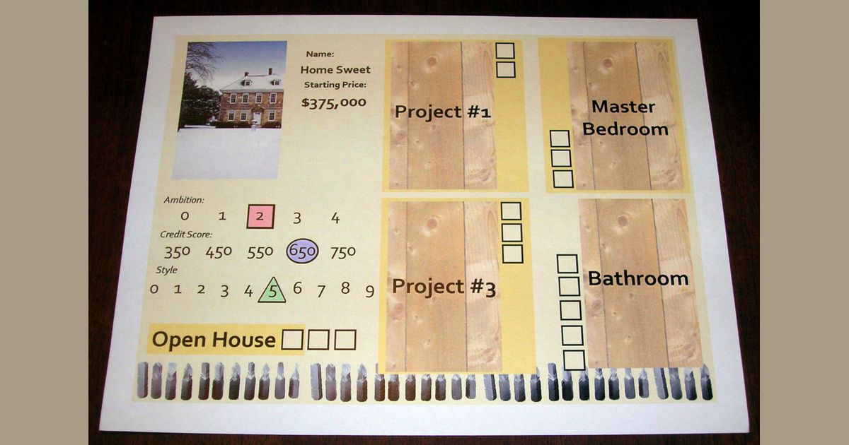 Flipping Out The House Remodel Game Board Game BoardGameGeek