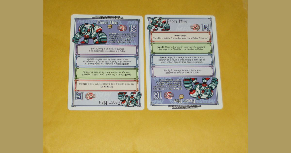 Mega Man Pixel Tactics Frost Man Promo Cards Board Game